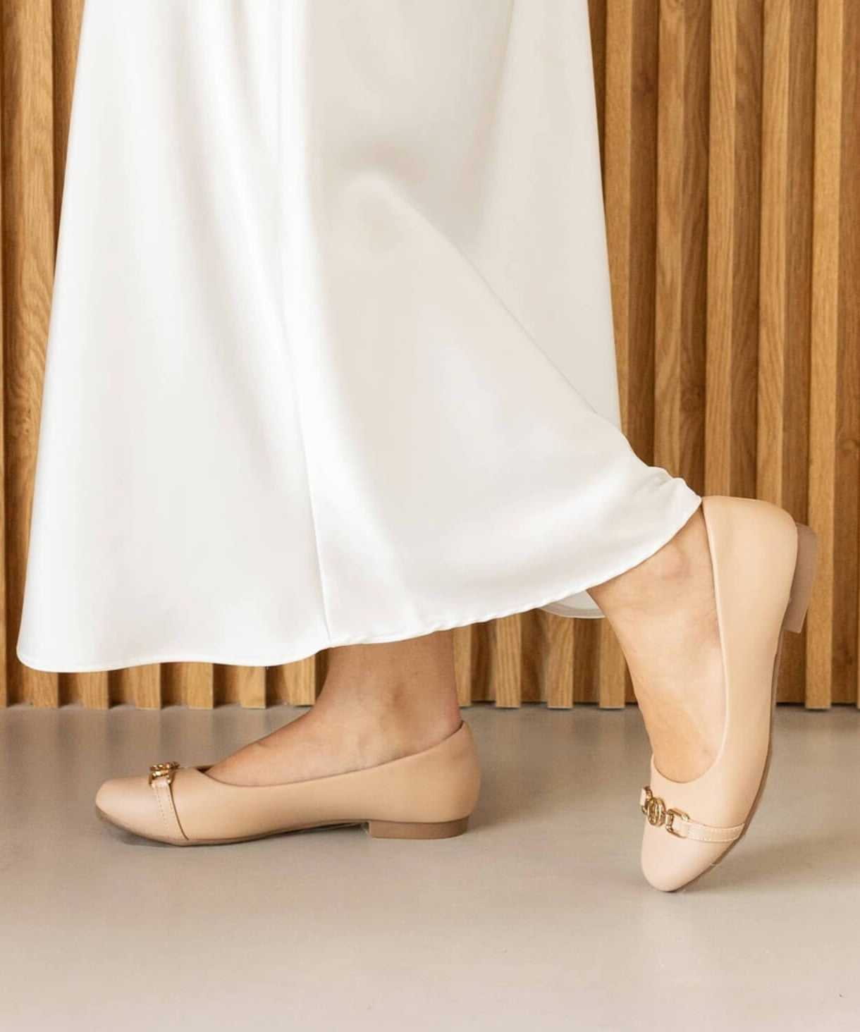 Imagen de colección, flats de color camel